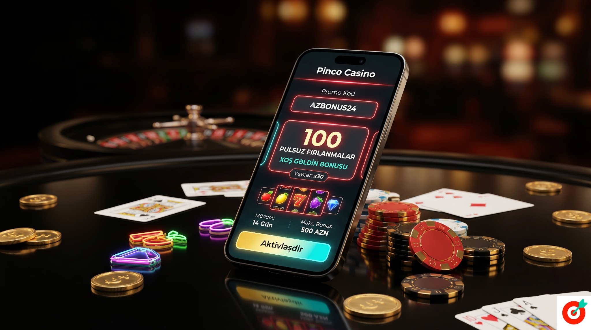 Pinco Casino bonus bölməsində promo kod və pulsuz fırlanmalar